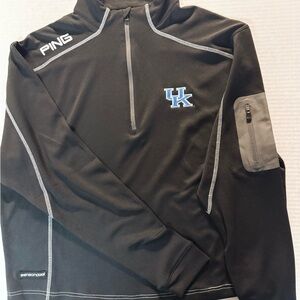 PING Men’s Large Black Golf 1/4 zip sensor cool Long Sleeve Pullover like new